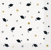 Stars & Caps Graduation Beverage Napkins  16ct